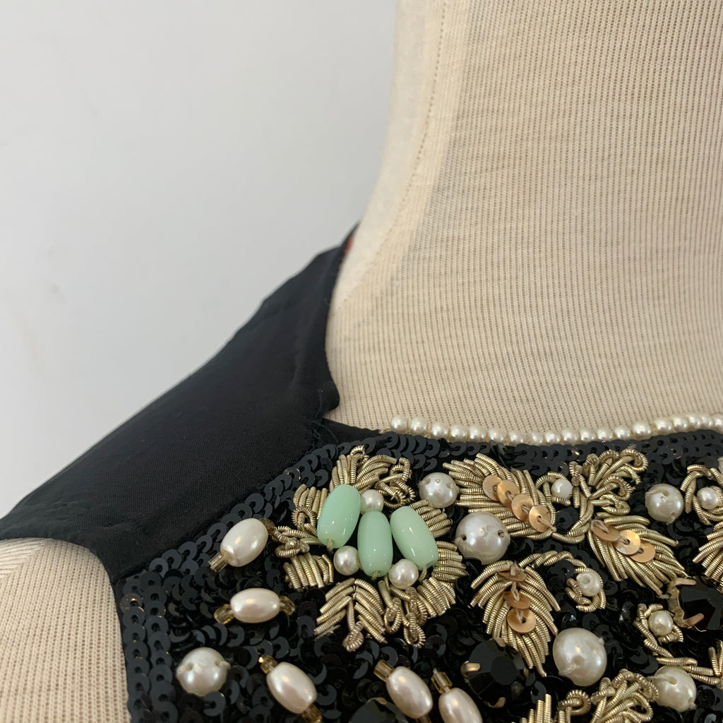 Khaadi Khaas Black Embroidered & Embellished Sleeveless Kameez | Pre Loved |