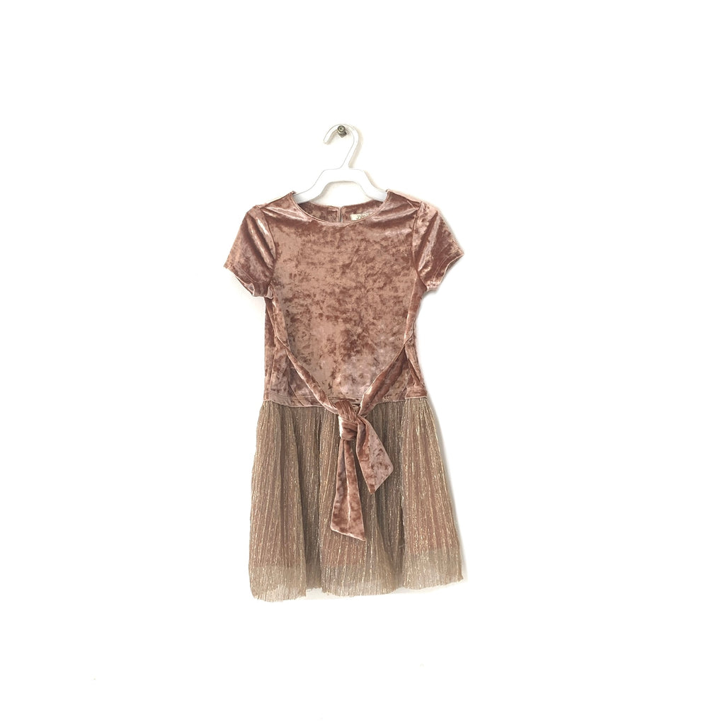 Juniors Pink Velvet & Shimmer Dress | Brand New |
