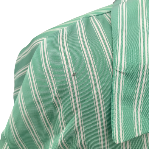 ZARA Green & White Striped Collared Long Tunic | Brand New |