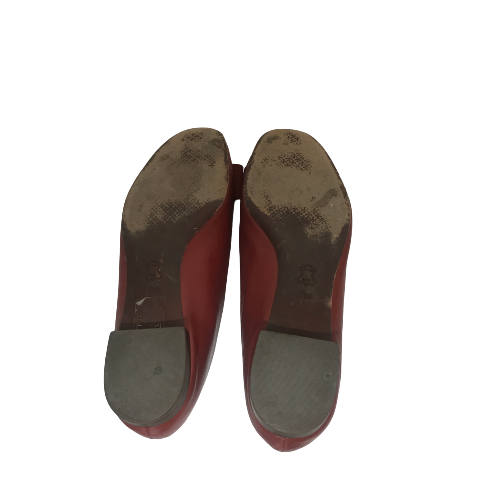 Tory Burch Rust Leather Ballet Flats | Pre Loved |