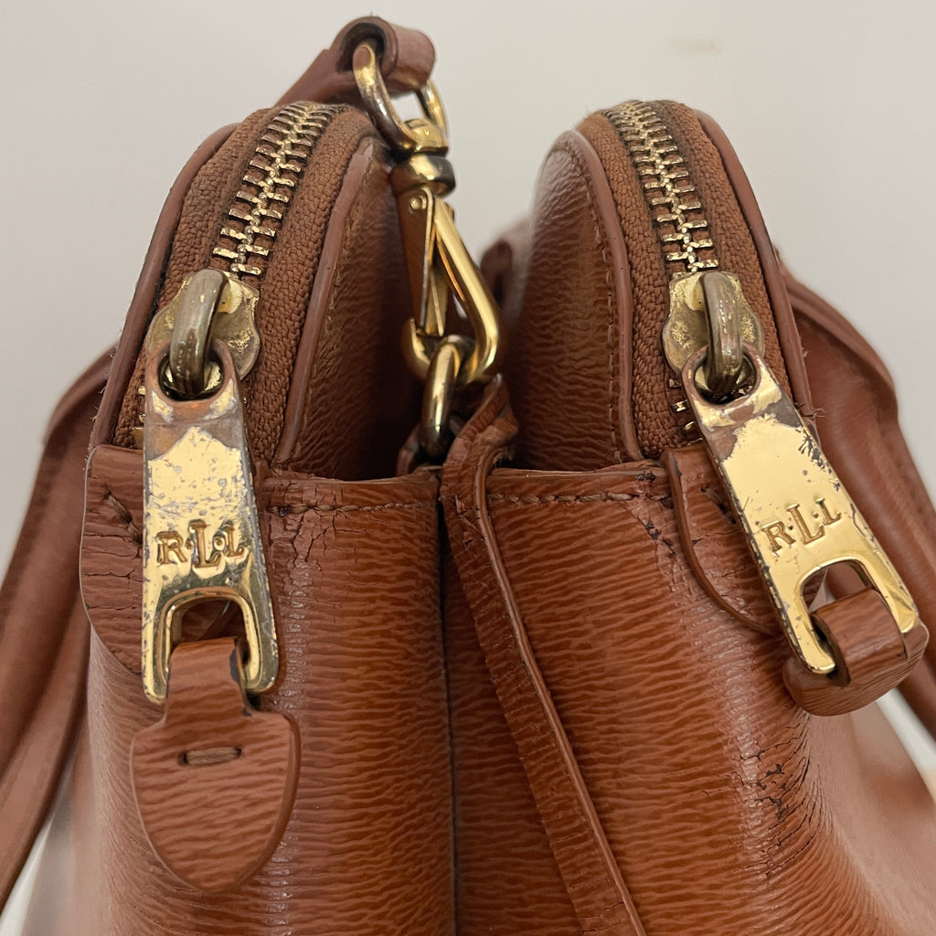 Ralph Lauren Brown Leather Satchel | Pre Loved |