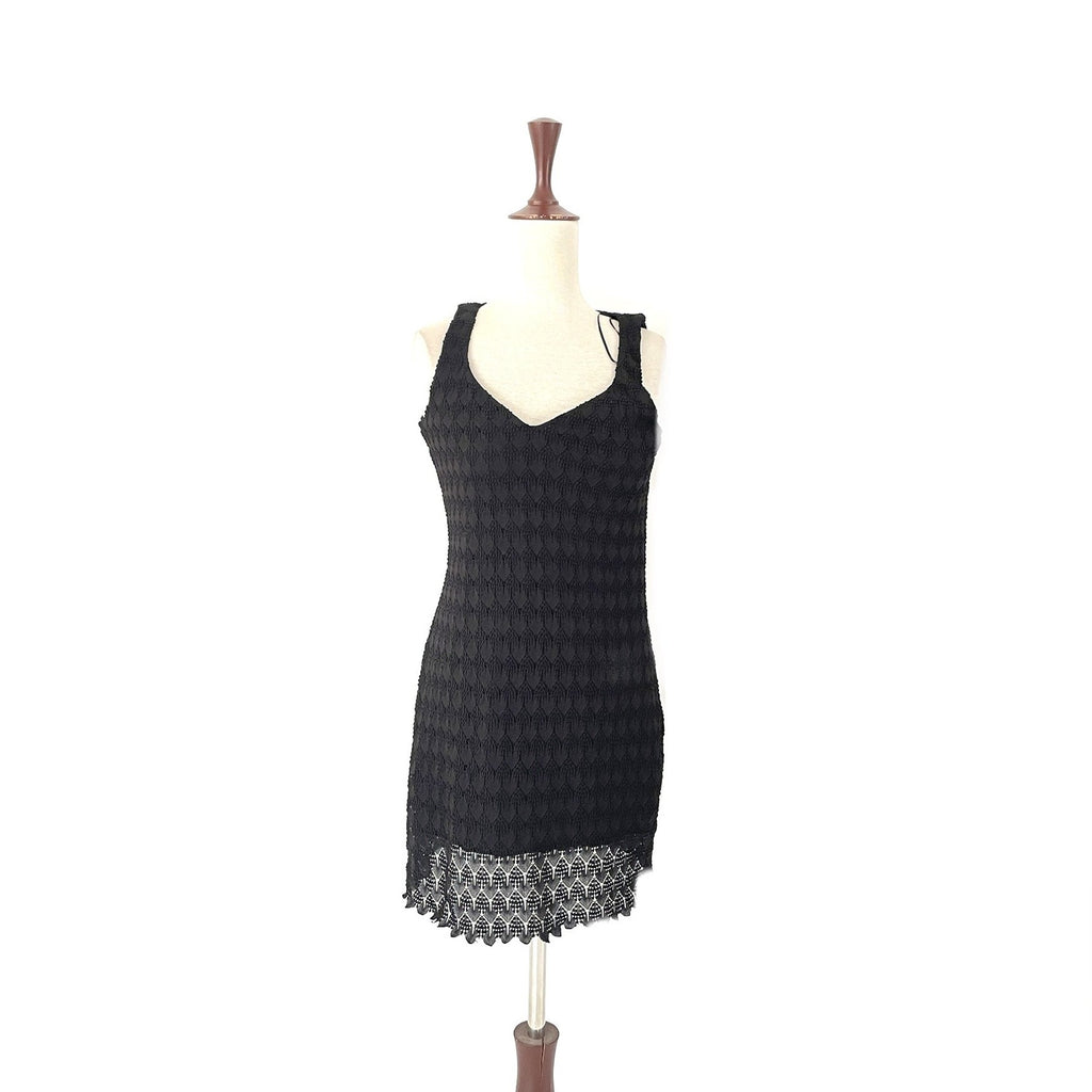ZARA Black Sleeveless Lace Long Top | Gently Used |