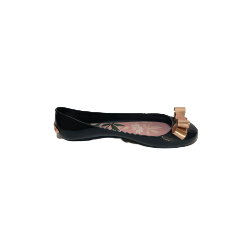Ted Baker 'DAHLIA" Black Jelly Ballet Flats | Gently Used |