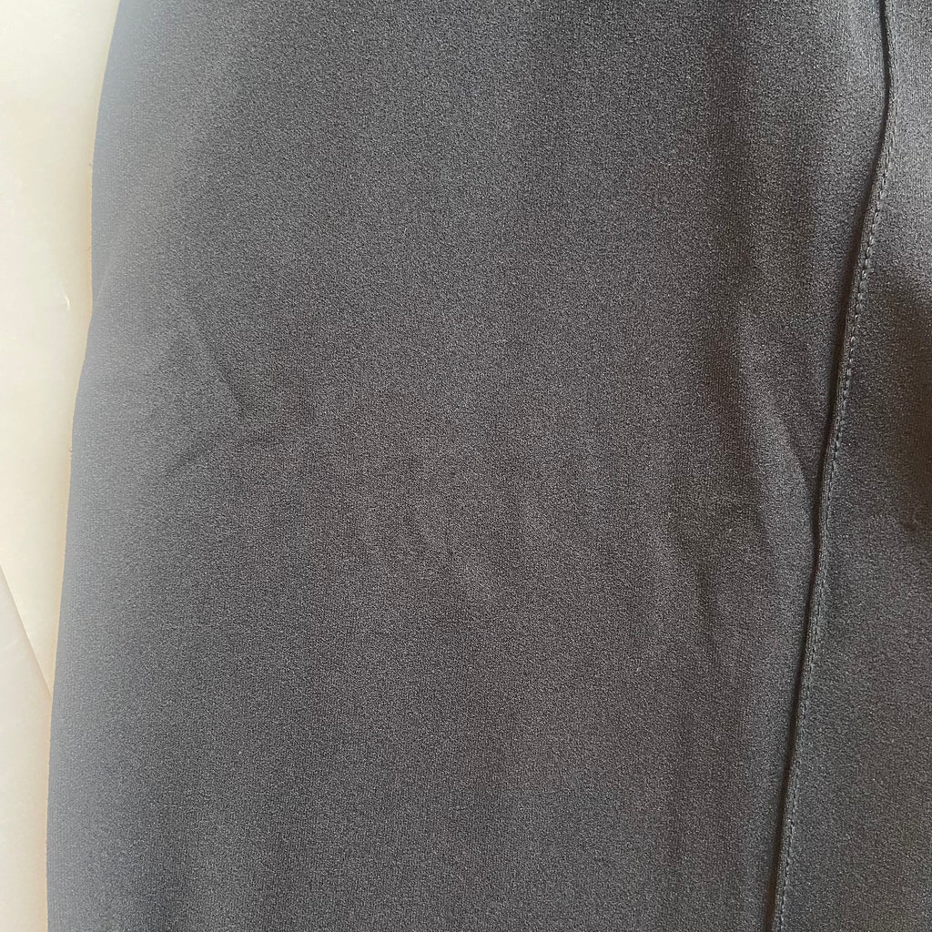 H&M Black Wide-legged Ankle-slit Pants | Pre Loved |