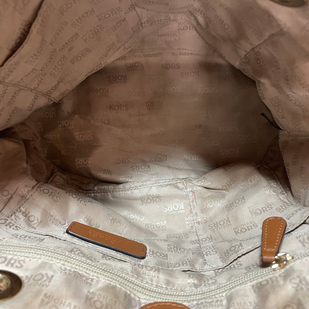 Michael Kors Beige Canvas Monogram Tote | Pre Loved |