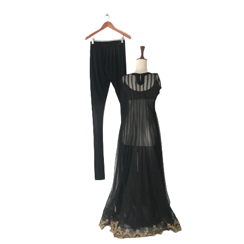 Mina Hassan Black Embroidered Outfit ( 3 pcs.)
