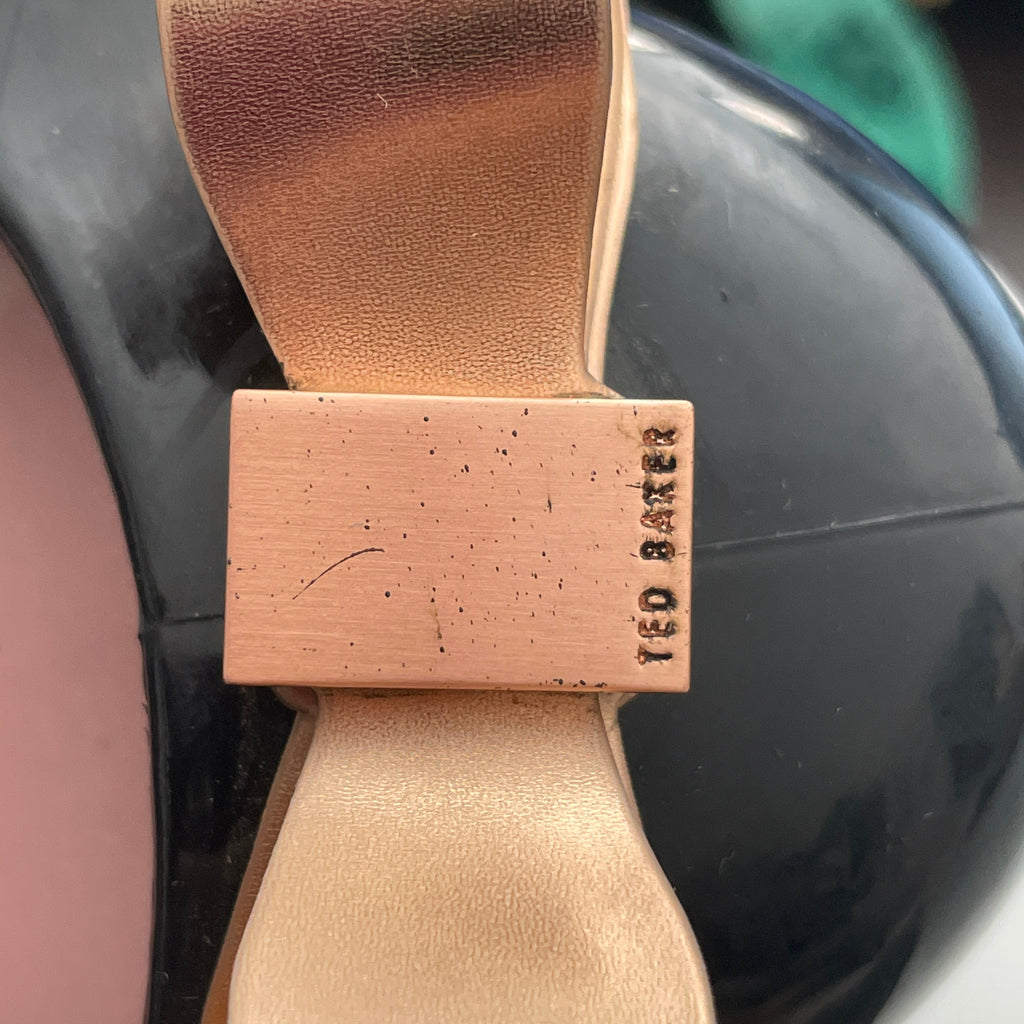 Ted Baker 'DAHLIA" Black Jelly Ballet Flats | Gently Used |