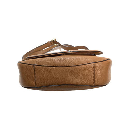 Michael Kors Tan Pebbled Leather Saddle Bag | Pre Loved |