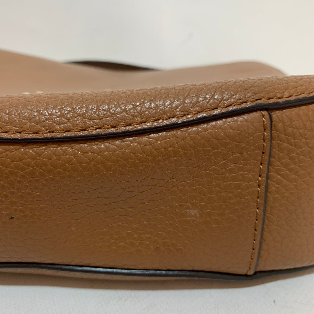 Michael Kors Tan Pebbled Leather Saddle Bag | Pre Loved |