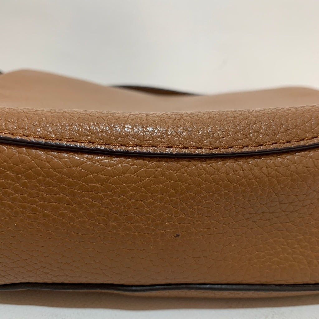 Michael Kors Tan Pebbled Leather Saddle Bag | Pre Loved |