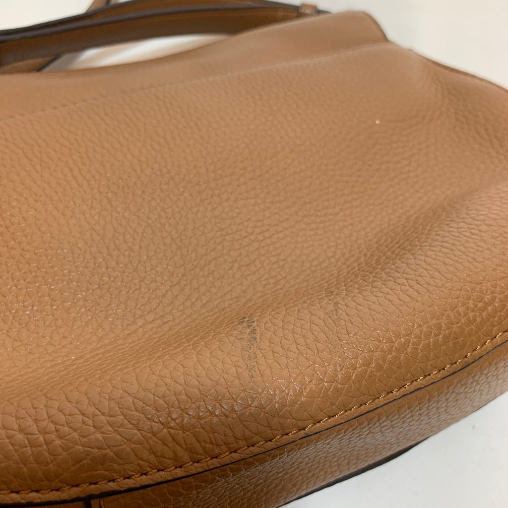 Michael Kors Tan Pebbled Leather Saddle Bag | Pre Loved |