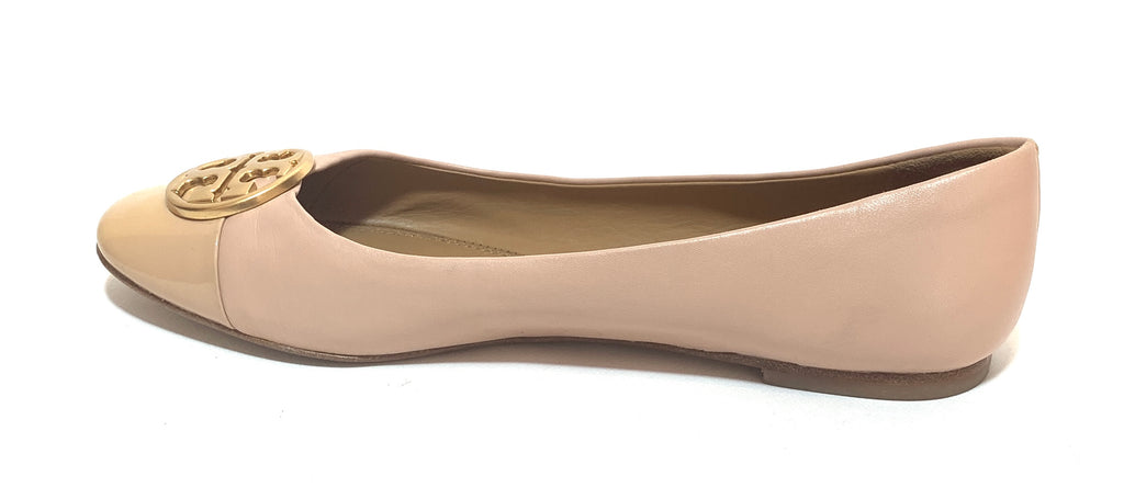 Tory Burch 'Chelsea' Cap-Toe Leather Ballet Flats | Gently Used  |