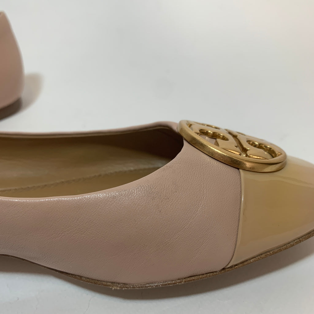 Tory Burch 'Chelsea' Cap-Toe Leather Ballet Flats | Gently Used  |
