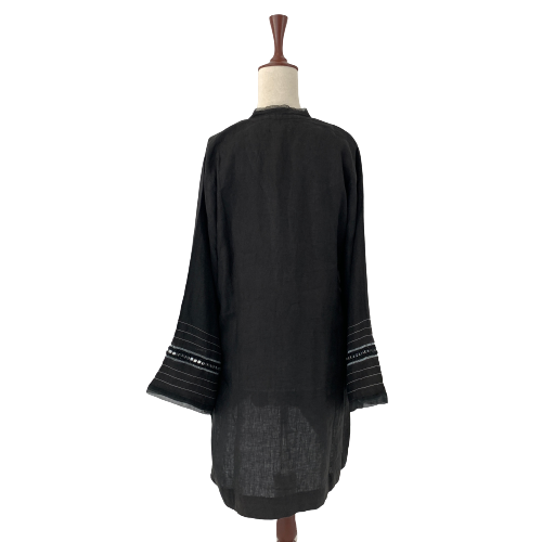 Uzma Sattar Black Mirror-work Kurta | Gently Used |