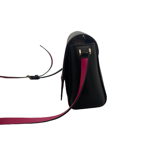 Kate Spade Black and Pink Leather Crossbody Bag | Gently Used |