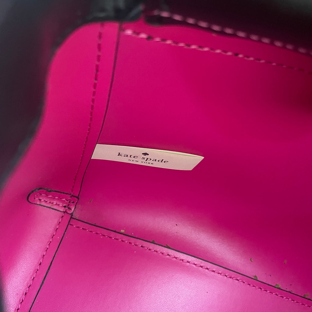 Kate Spade Black and Pink Leather Crossbody Bag | Gently Used |