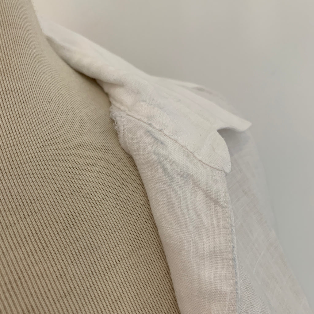 Mango White Short-sleeved Linen Shirt | Pre Loved |