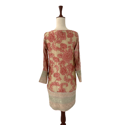 Khaadi Khaas Pink & Gold Silk Kurta | Gently Used |