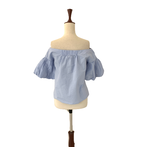 H&M Blue Off-Shoulder Top | Gently Used |
