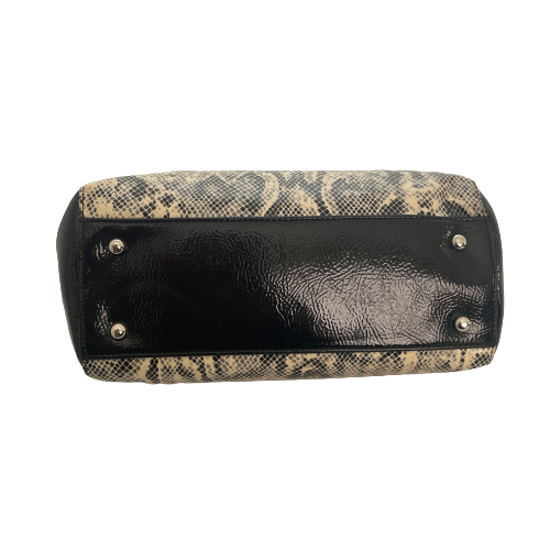 Nine West Black Patent and Snakeprint Tote Bag | Pre Loved |