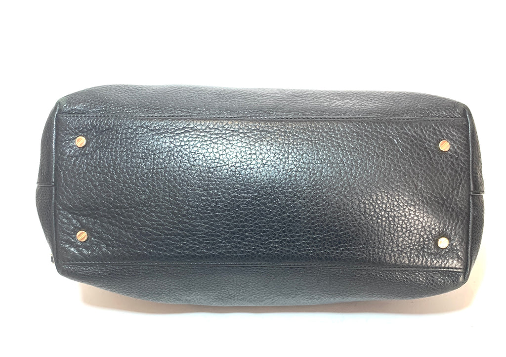 Tory Burch Thea Black Pebbled Leather Shoulder Bag | Pre Loved |