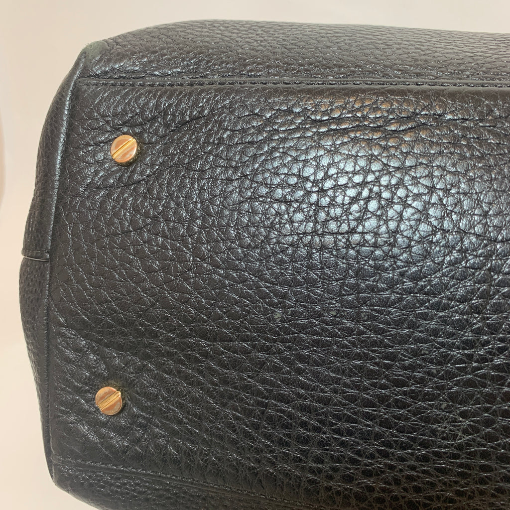 Tory Burch Thea Black Pebbled Leather Shoulder Bag | Pre Loved |