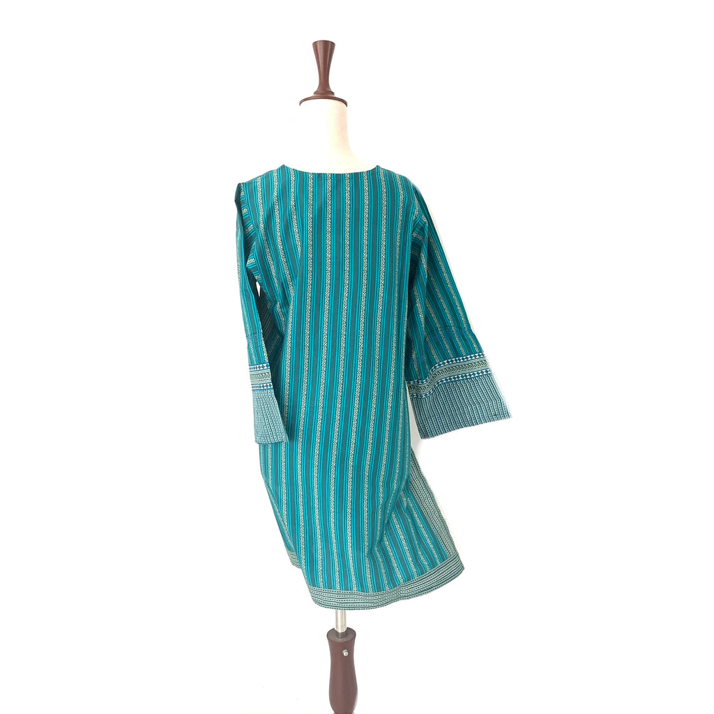 Khaadi Green & Blue Kurta | Brand New |