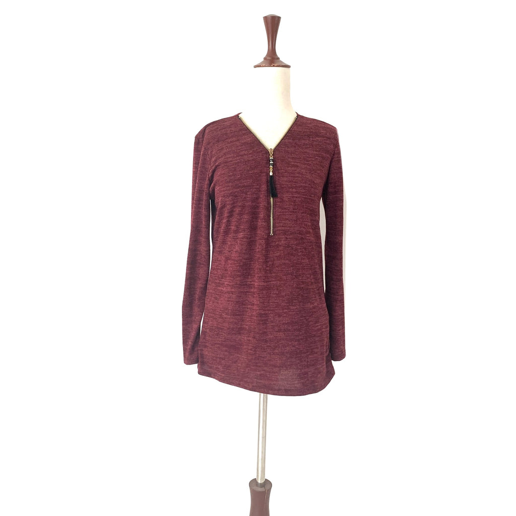 Quiz Maroon Top | Pre Loved |