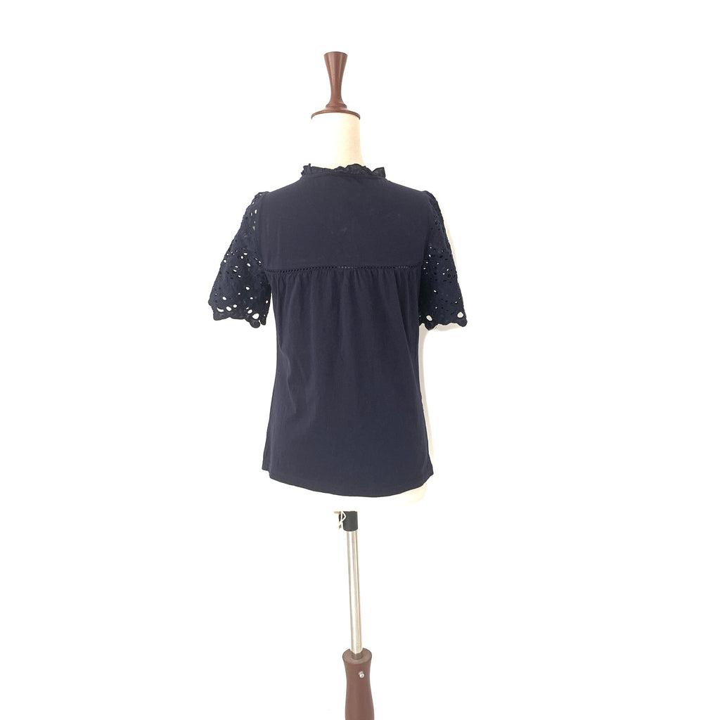 NEXT Blue Lace Cotton Top | Pre Loved |
