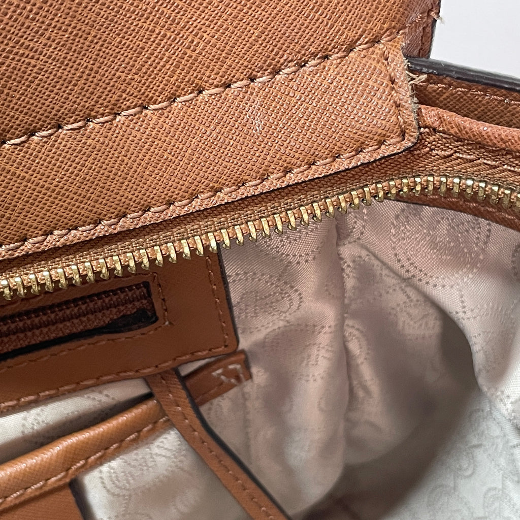 Michael Kors Tan Leather Selma Satchel | Pre Loved |