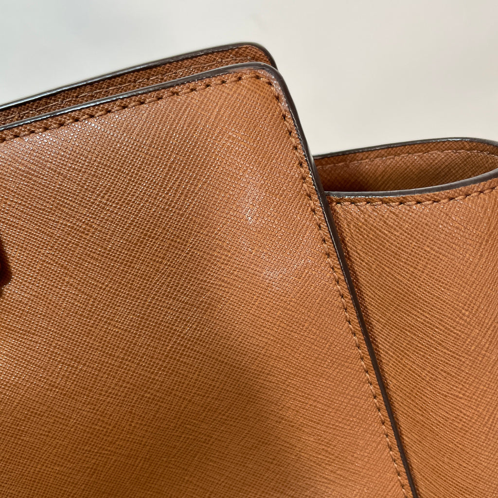 Michael Kors Tan Leather Selma Satchel | Pre Loved |
