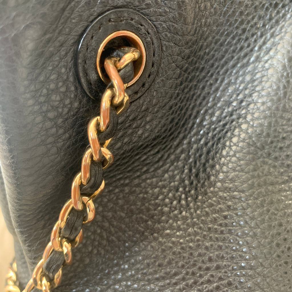 Tory Burch Thea Black Pebbled Leather Shoulder Bag | Pre Loved |