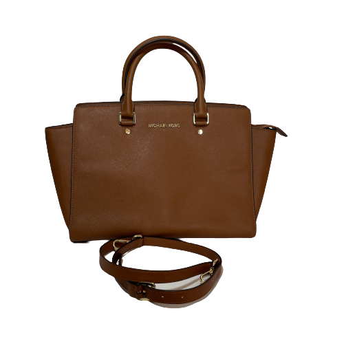 Michael Kors Tan Leather Selma Satchel | Pre Loved |