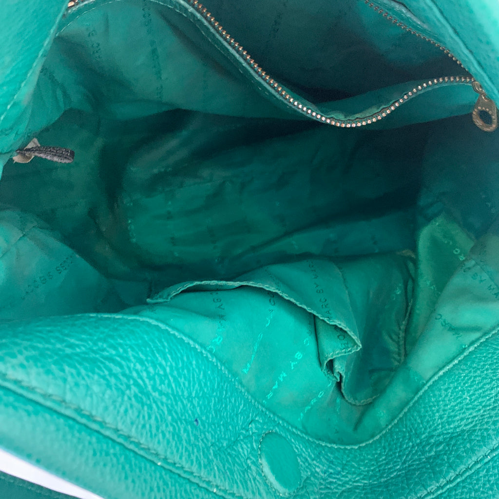 Marc Jacobs Green Leather Convertible Shoulder Bag | Pre Loved |