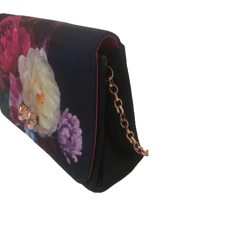 Ted Baker Navy Printed Canvas Small Crossbody Bag | Pre Loved |