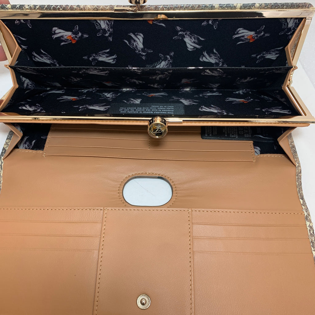 Ted Baker Snakeskin Print Leather Clutch | Gently Used |