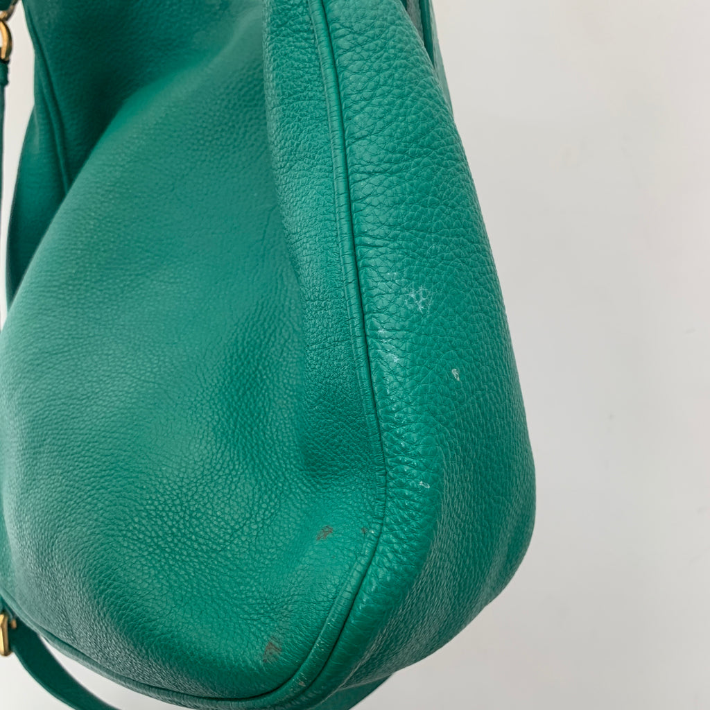Marc Jacobs Green Leather Convertible Shoulder Bag | Pre Loved |