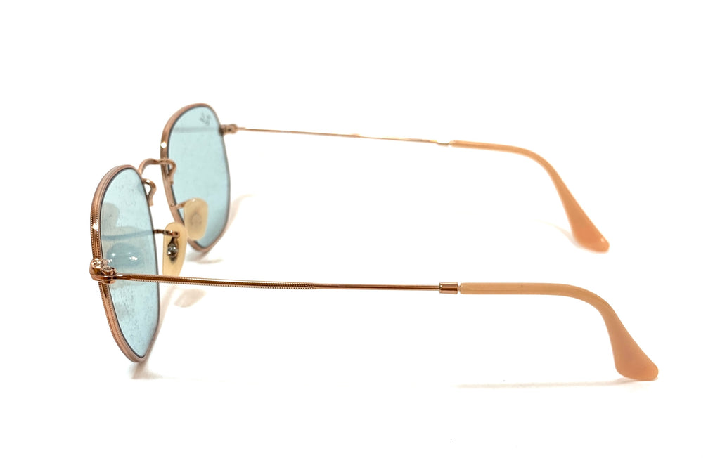 Ray-Ban RB3548N Evolve Hexagon Light Blue/ Copper Sunglasses | Gently Used |