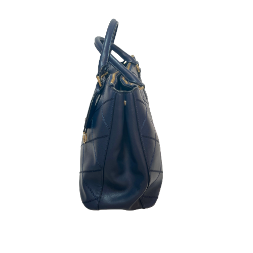 Tory Burch 'Robinson' Navy Leather Stitched Tote | Gently Used |