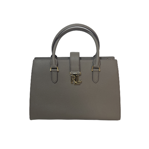 Lauren Ralph Lauren Grey Leather 'Carrington' Satchel | Like New |