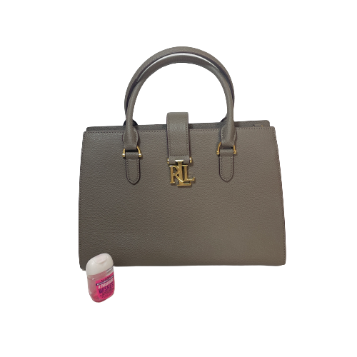 Lauren Ralph Lauren Grey Leather 'Carrington' Satchel | Like New |