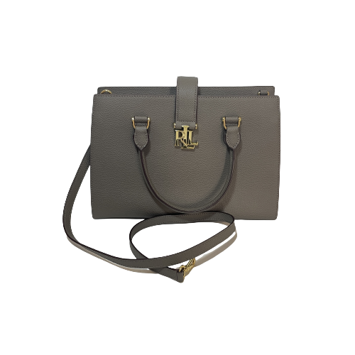 Lauren Ralph Lauren Grey Leather 'Carrington' Satchel | Like New |