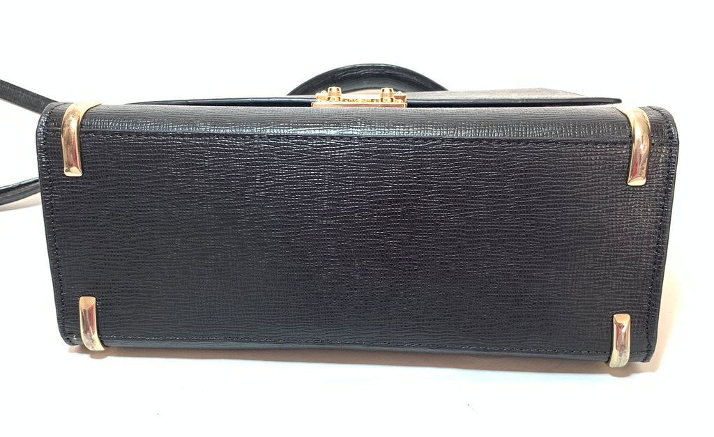 Henri Bendel Black Leather Satchel | Pre Loved |