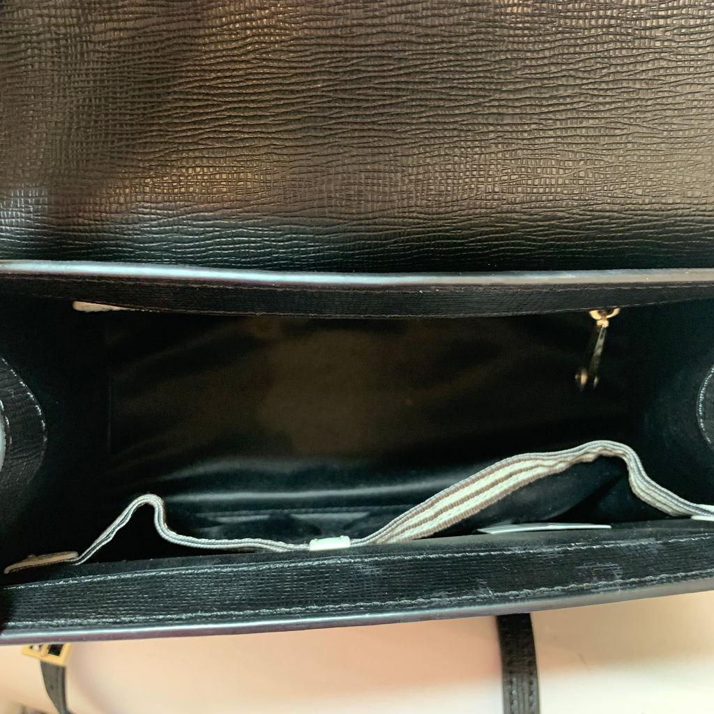 Henri Bendel Black Leather Satchel | Pre Loved |