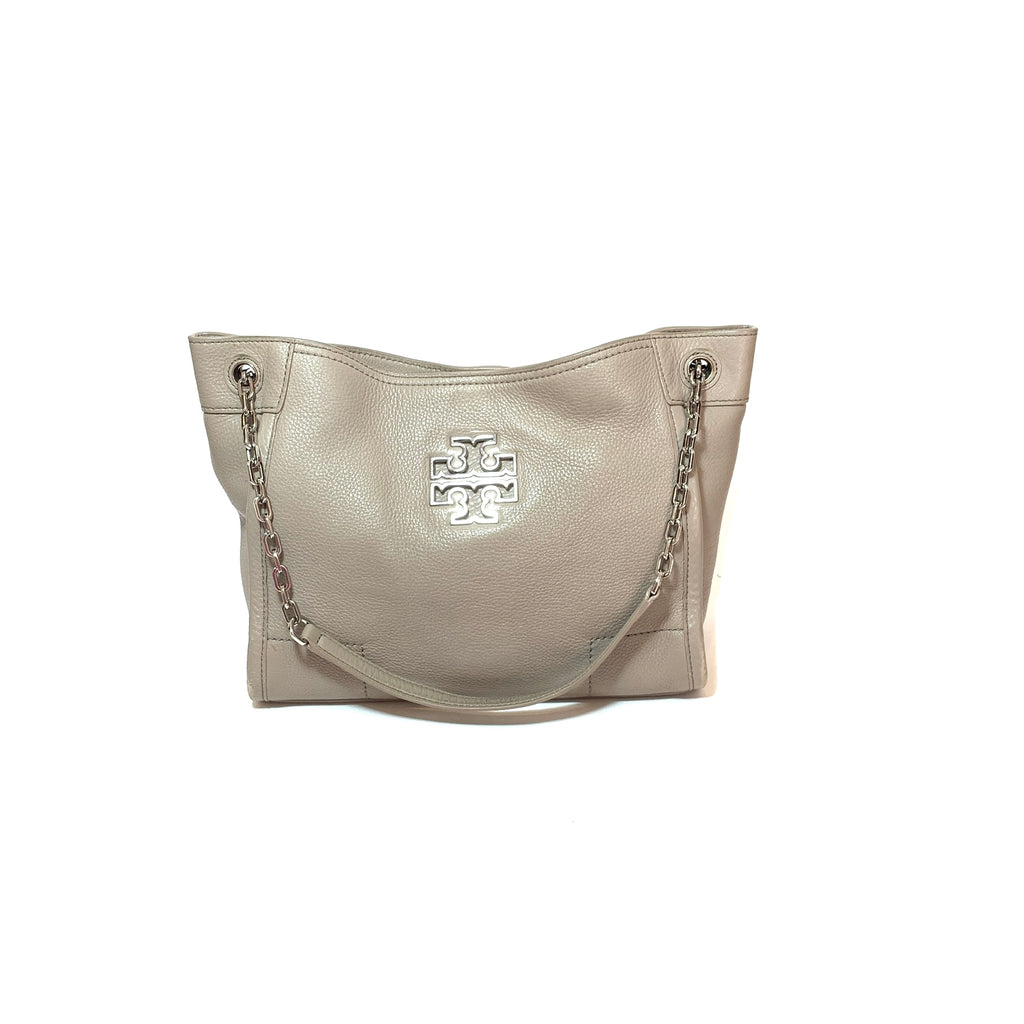 Tory Burch Light Grey 'Britten' Tote Bag | Pre Loved |