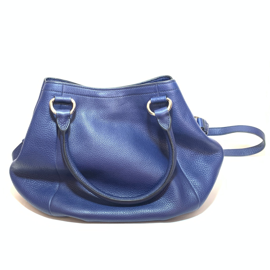 Prada Blue Pebbled Leather Satchel | Gently Used |