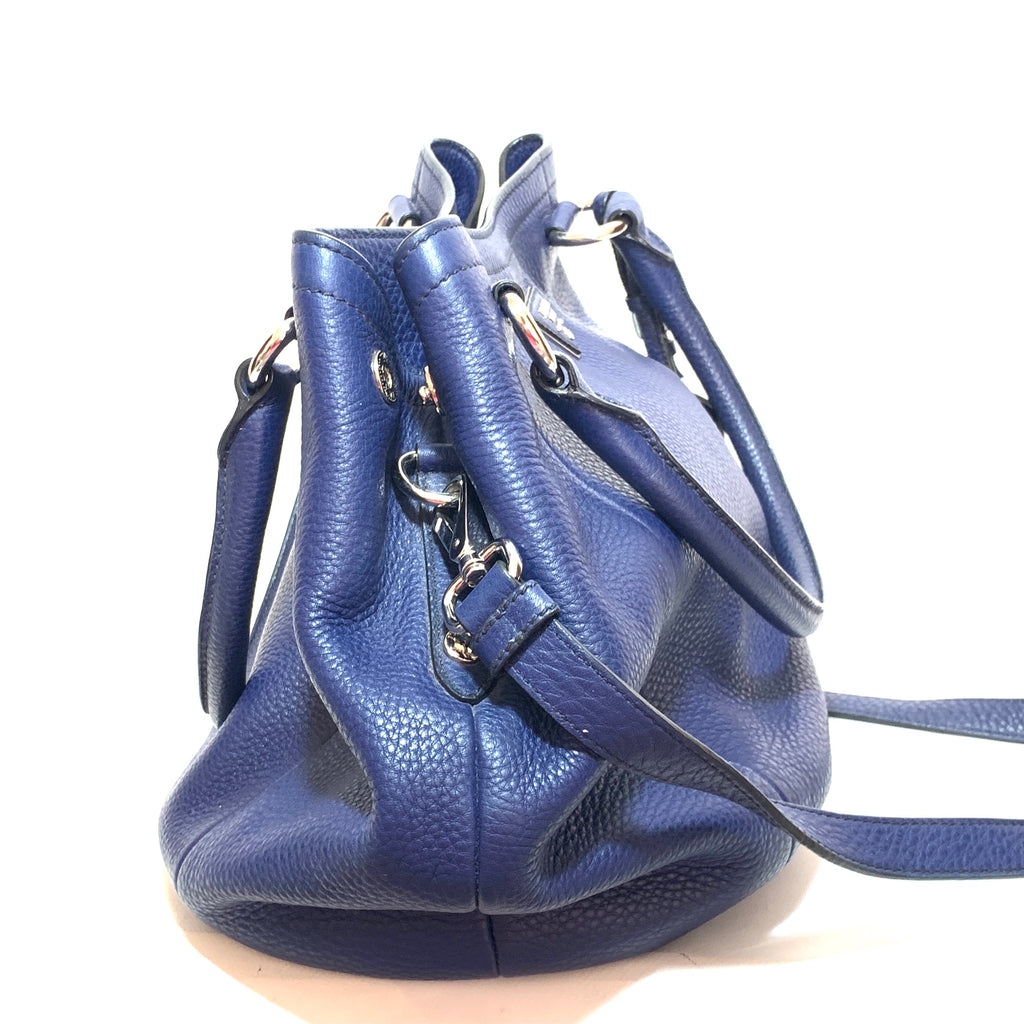 Prada Blue Pebbled Leather Satchel | Gently Used |