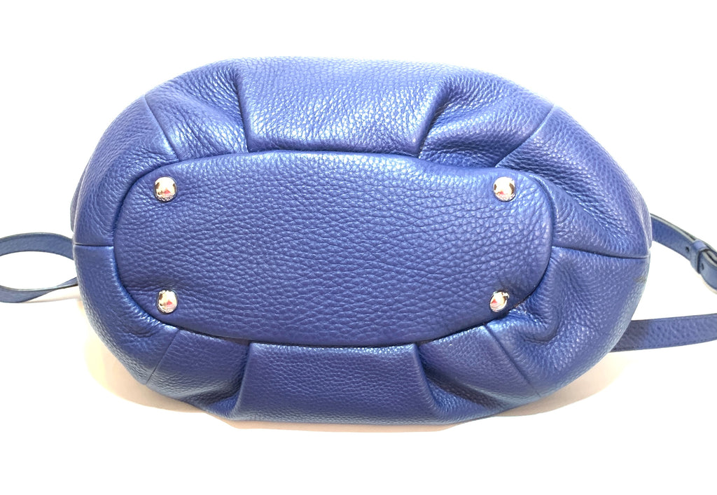 Prada Blue Pebbled Leather Satchel | Gently Used |