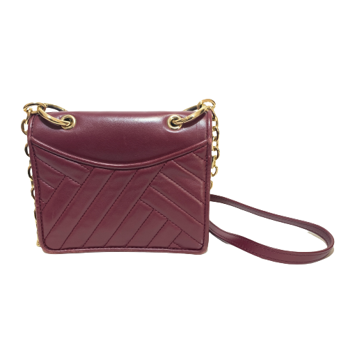 Tory Burch Maroon Mini Alexa Leather Shoulder Bag | Pre Loved |