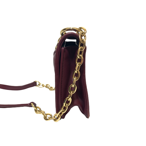 Tory Burch Maroon Mini Alexa Leather Shoulder Bag | Pre Loved |